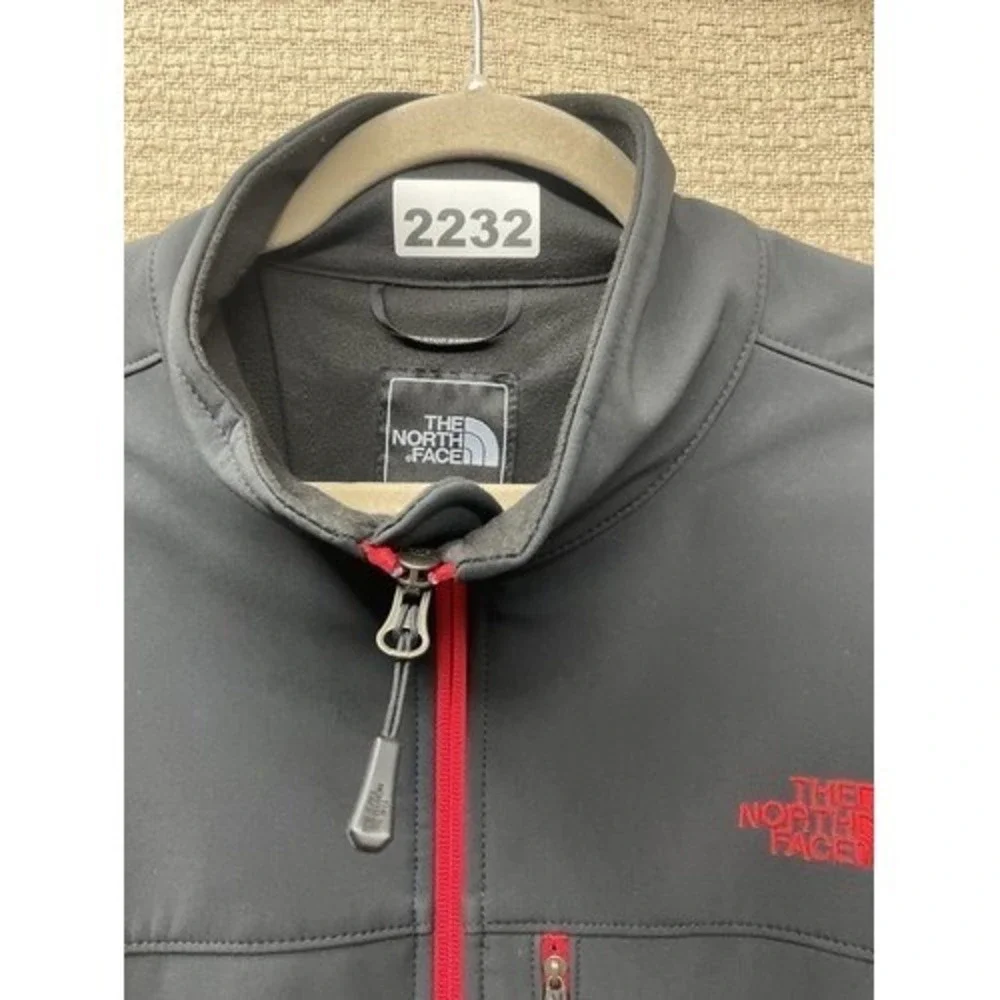 The North Face Apex Bionic Black/Red FullZip Fleece Lined Jacket Men L Nicaragua